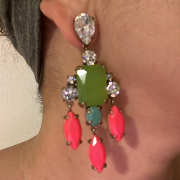 J Crew mixed-stone chandelier earrings - Picture 3 of 3